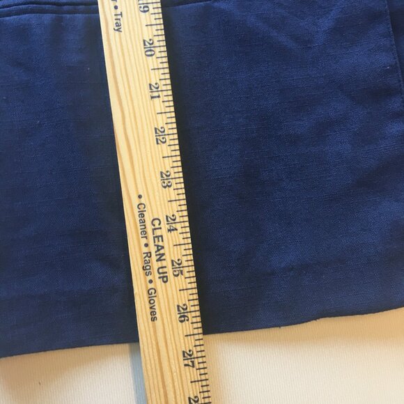 Vintage Bobbie Brooks Blazer Size 10P Navy Academia 80s 90s Linen Blend - Picture 7 of 11